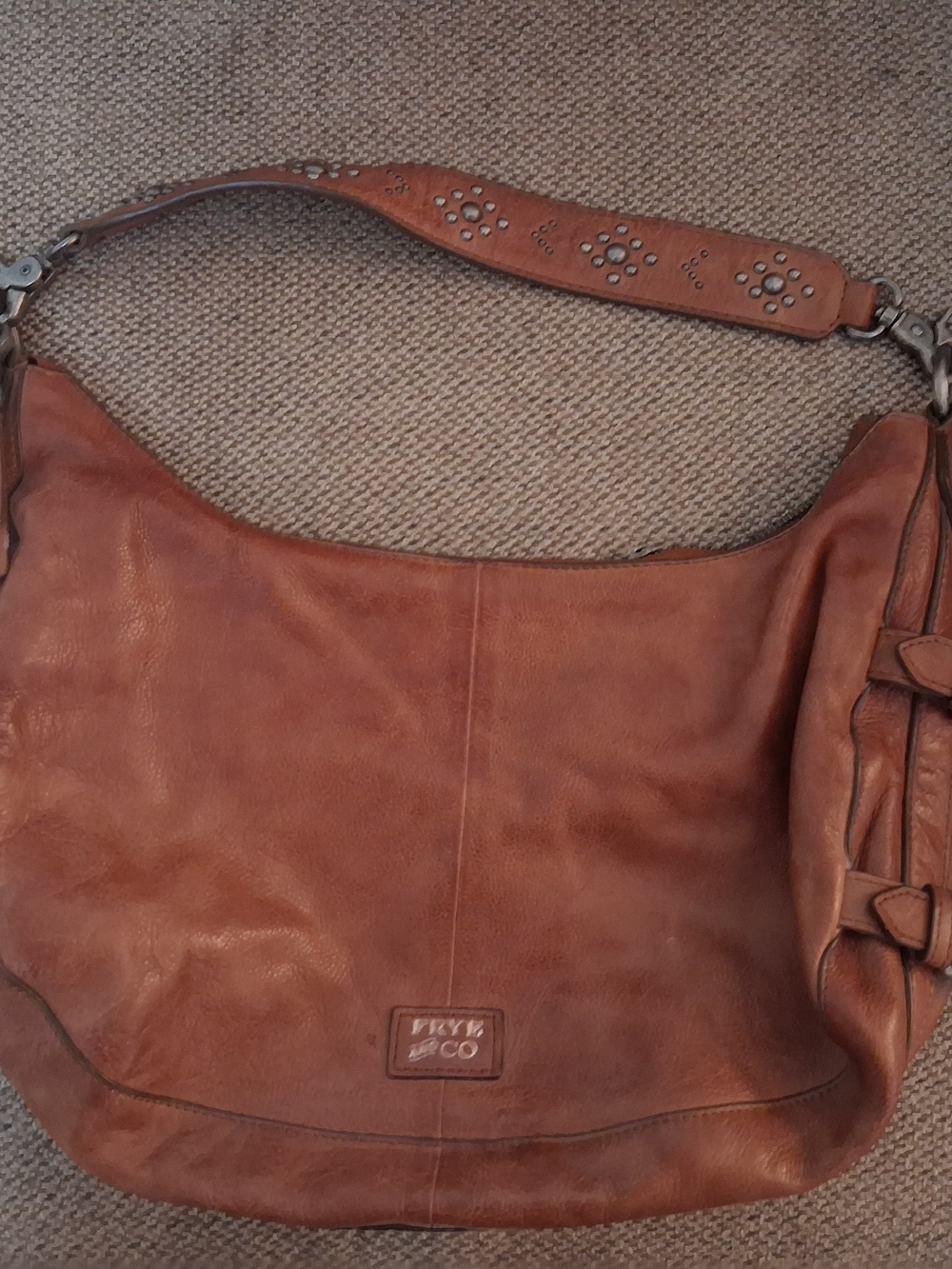Frye & Co. Leather Shoulder Bag With Studded Strap
